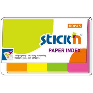 Zakładki indeksujące Stick'n Hopax 50x20mm, 200szt papierowe